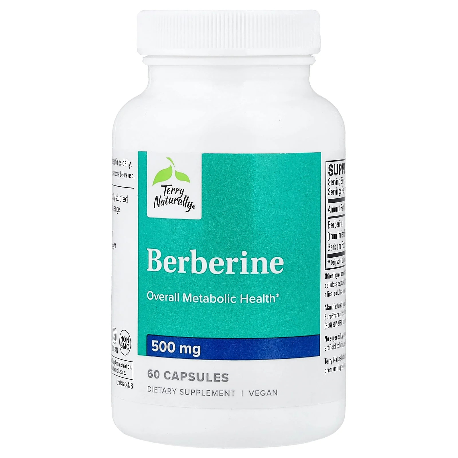 2 X Terry Naturally, Berberine, 500 mg, 60 Capsules