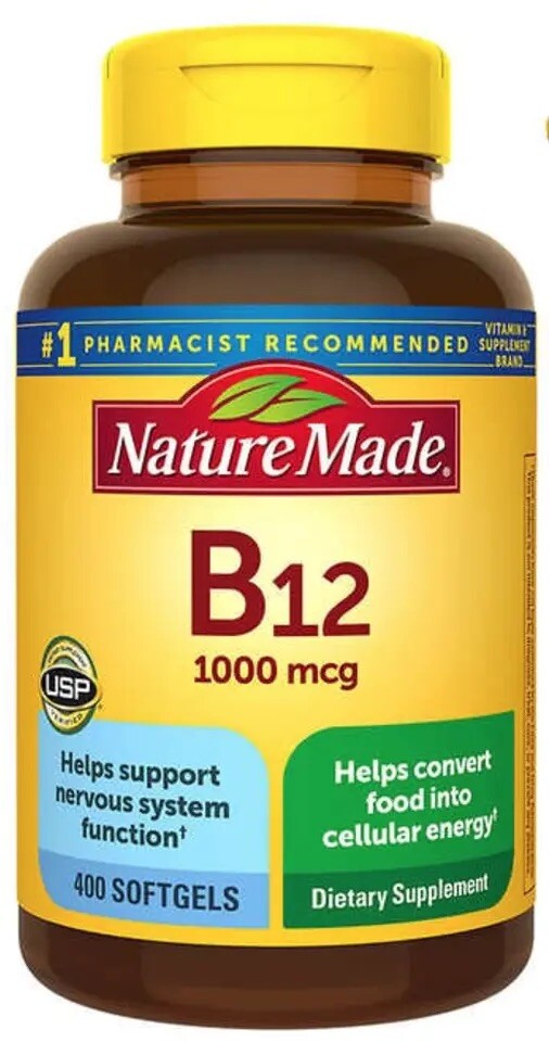 Nature Made Vitamin B12 1000mcg, 400 Softgels 06/2025