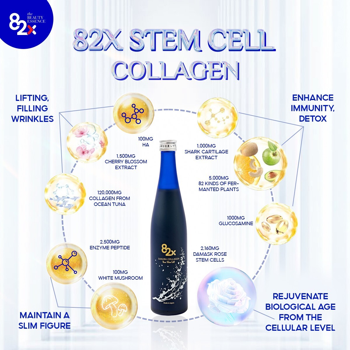 82X New Collagen Marine Fish Tuna Collagen Peptides Liquid Drink New 2023