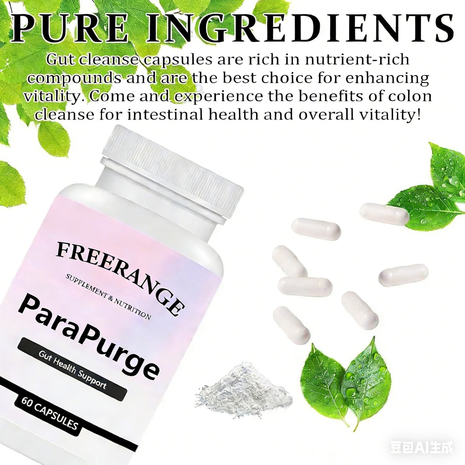 Premium FreeRange ParaPurge Advanced Parasite Cleanser 60 Capsules Para Purge Fr