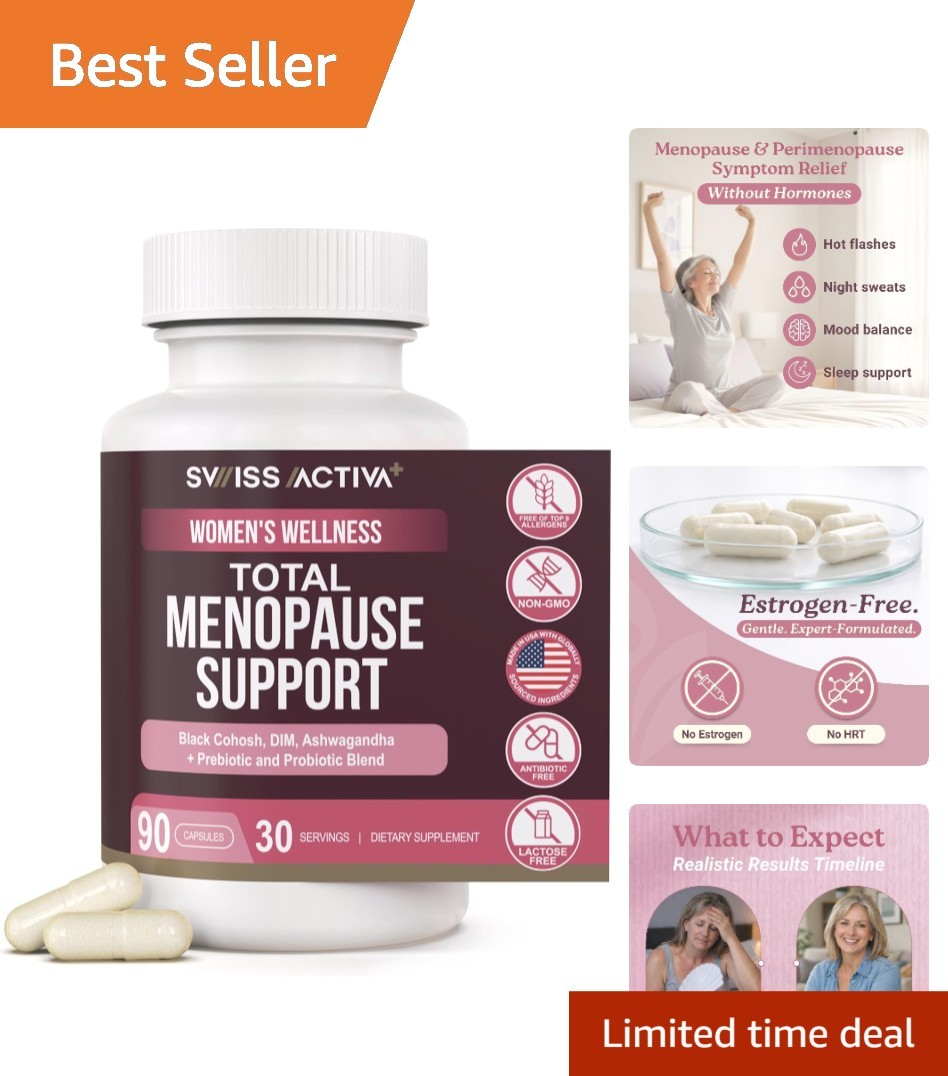 Menopause Wellness: Hormone Balance & Energy Boost Supplements – 90 Count