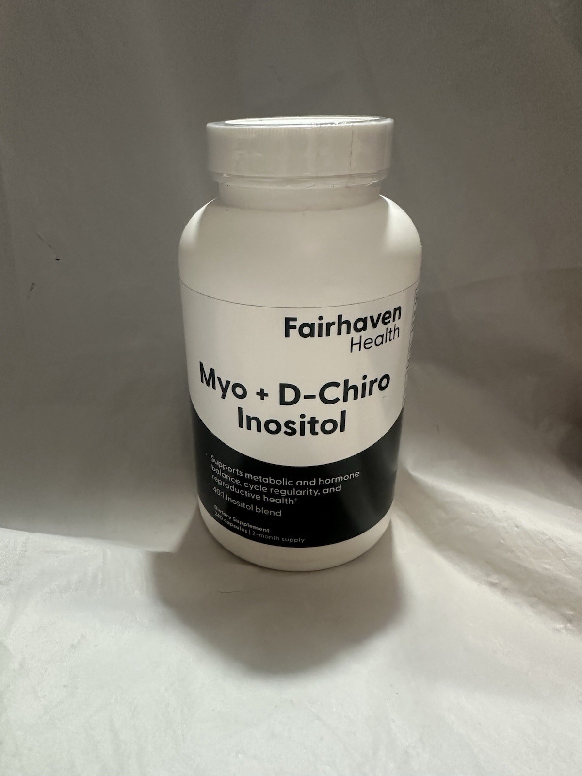 Fairhaven Health Myo-Inositol & D-Chiro Inositol 240 Capsules *EXP 8/2027* C1