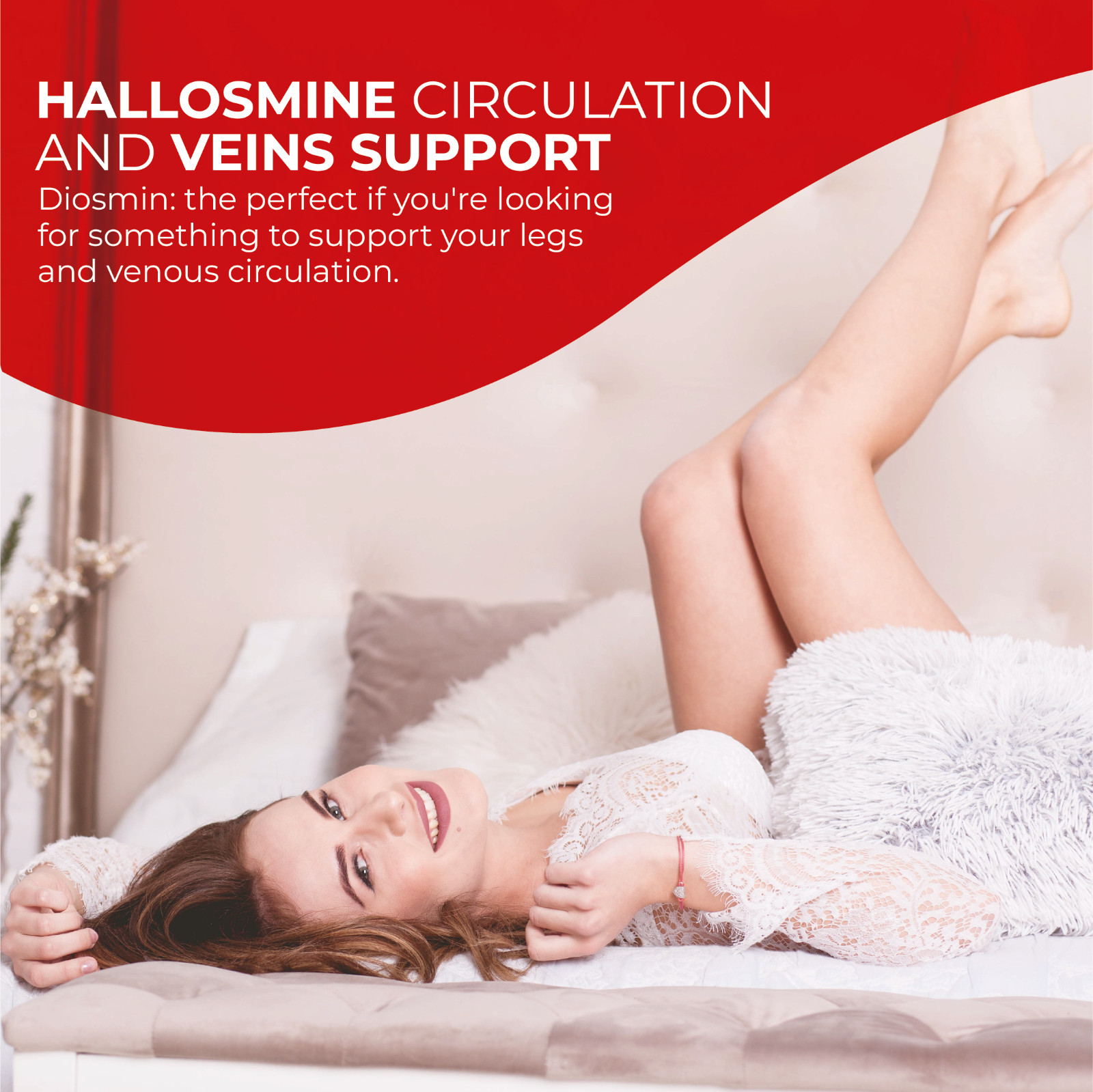HALLOSMINE ULTRA Diosmin Hesperidin 650mg, Varicose Veins, Hemorrhoids, 60 caps