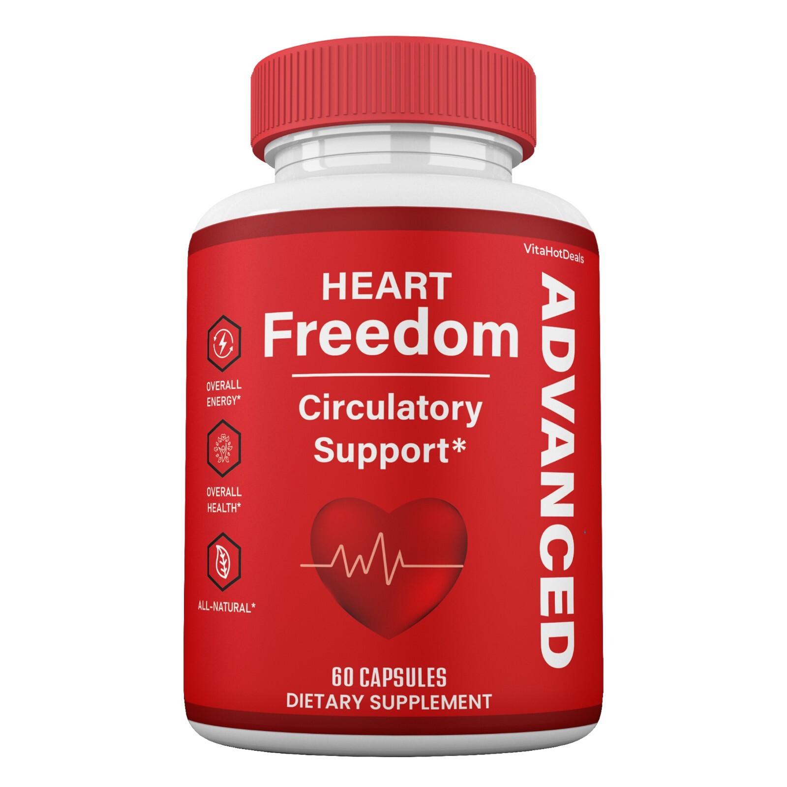 Heart Freedom Capsules, Heart Freedom Pills Circulation & Blood Support (3 pack)
