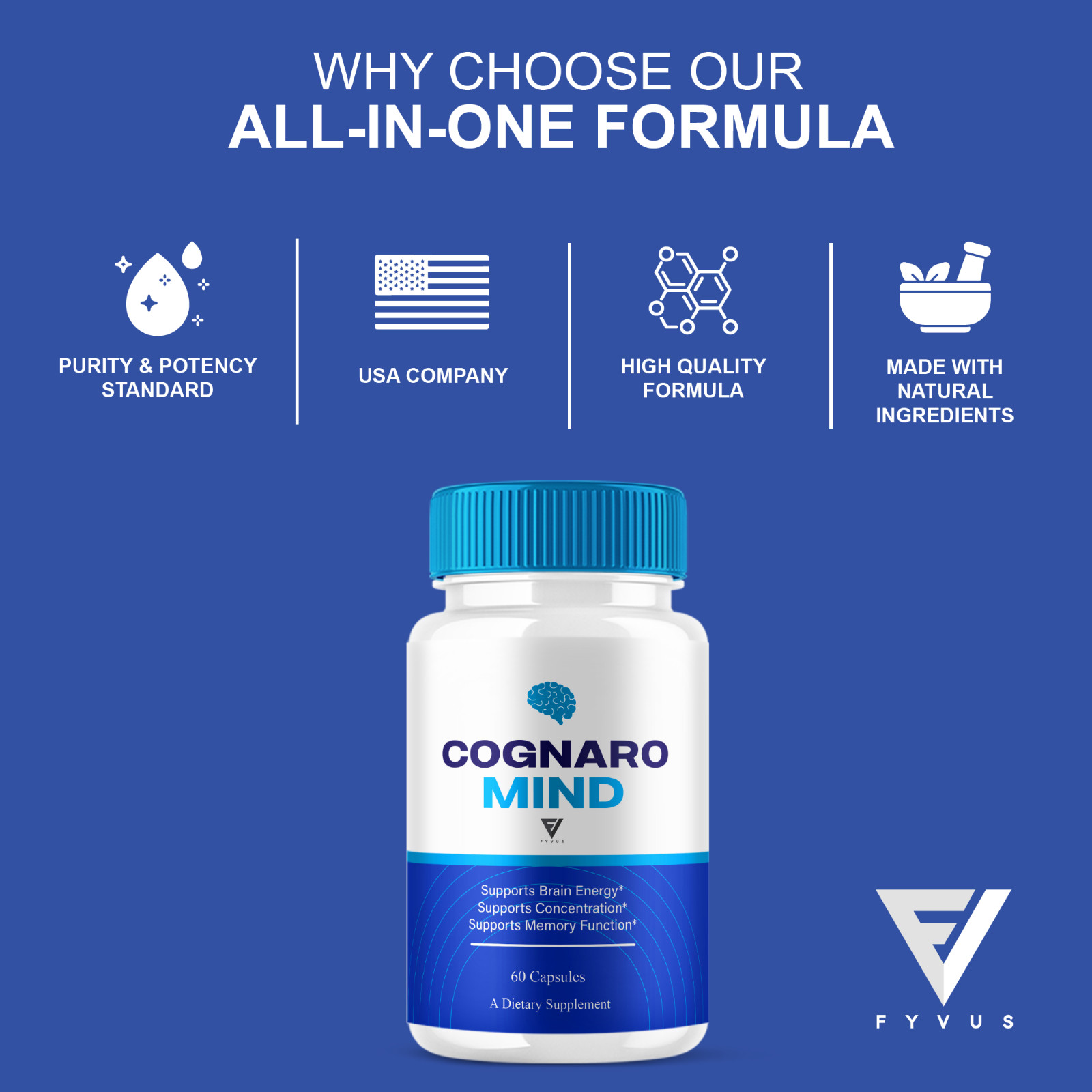 Cognaro Mind Advanced Brain Support, CognaroMind Pills (60 Capsules)