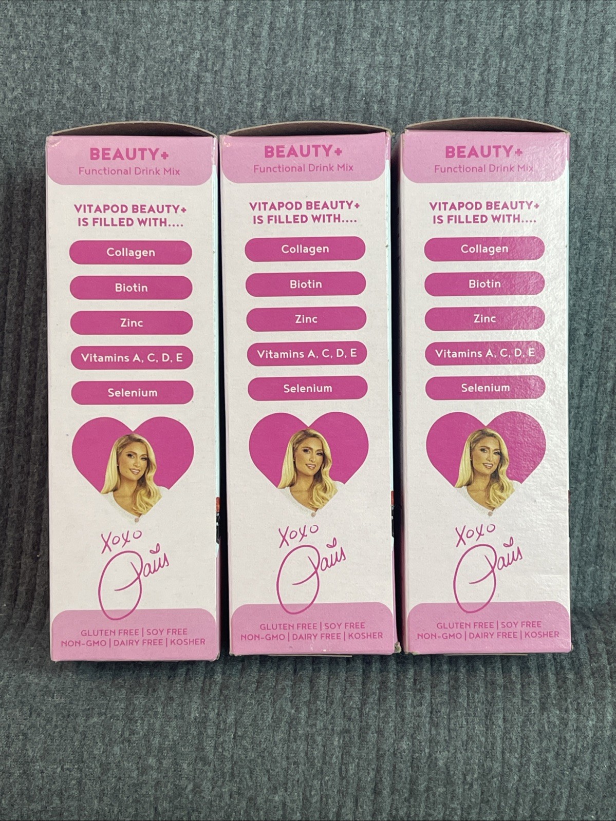 Lot of 3 VITAPOD Paris Hilton Refill Pods Radiant Rose 7 Pods In box, 21 Total
