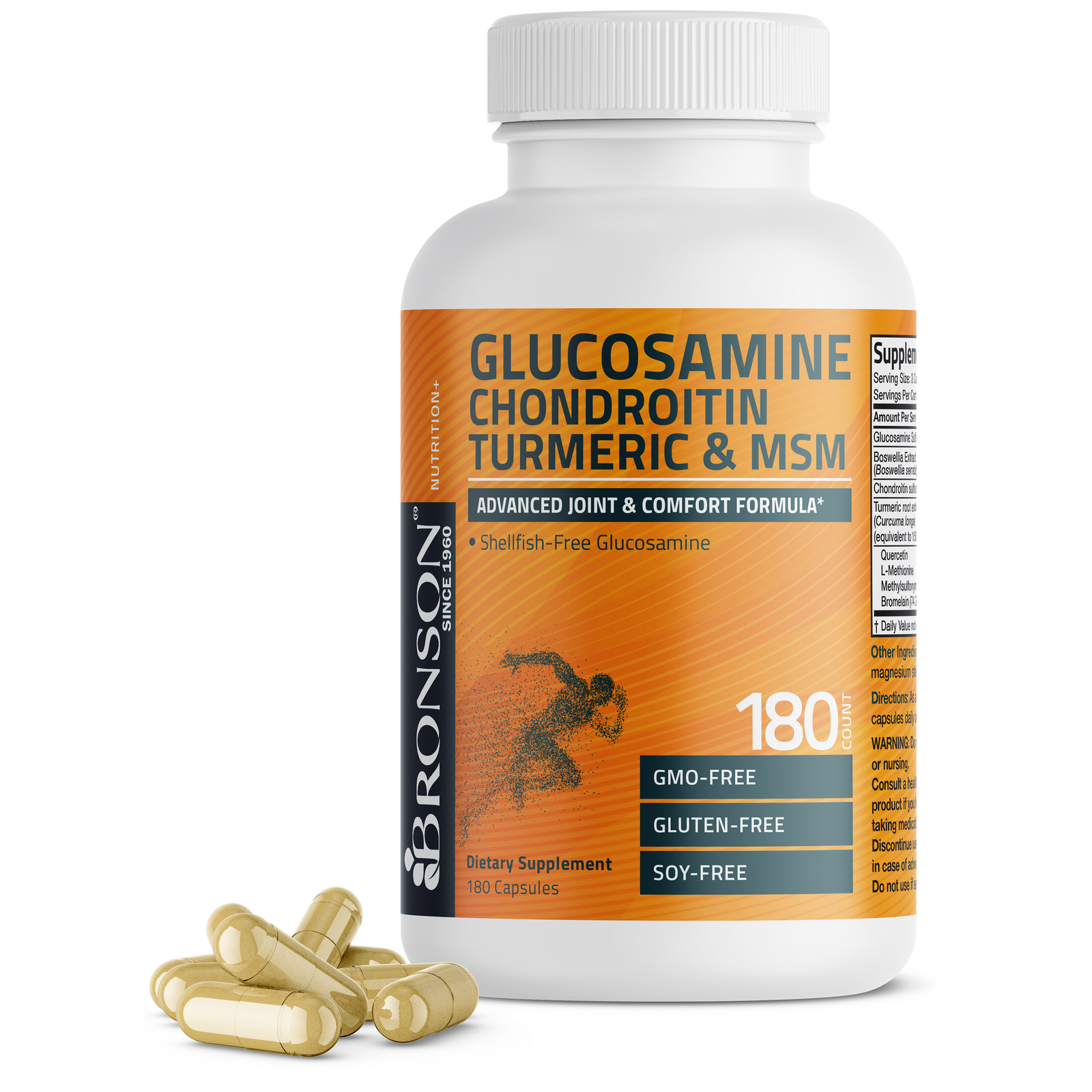 Bronson Glucosamine Chondroitin Turmeric & MSM 180 Capsules