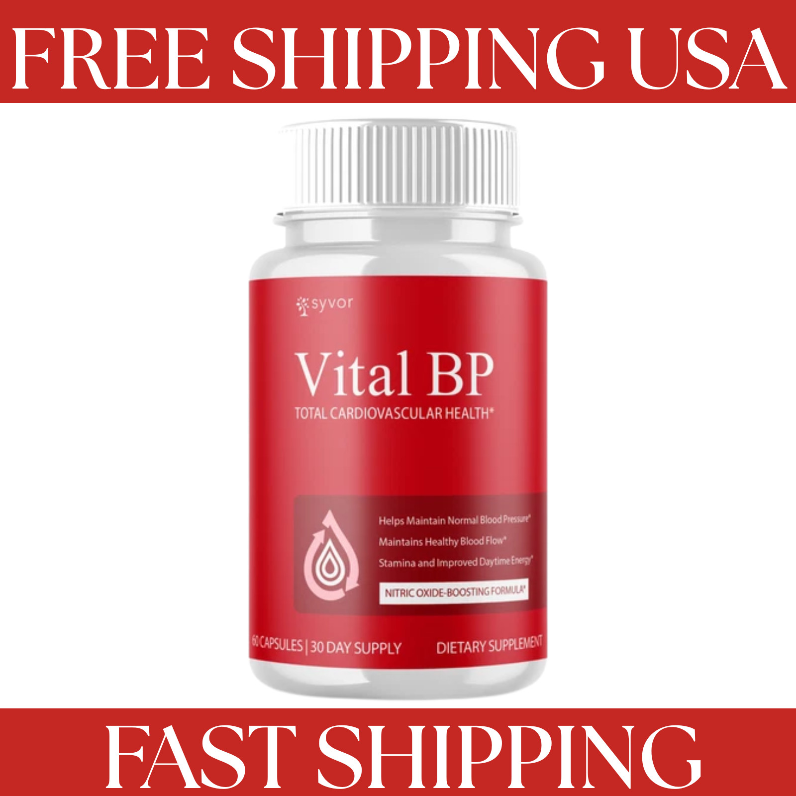 (1 Pack) Vital BP Advanced Blood Support Vitamin Formula VitalBP 60 Capsules