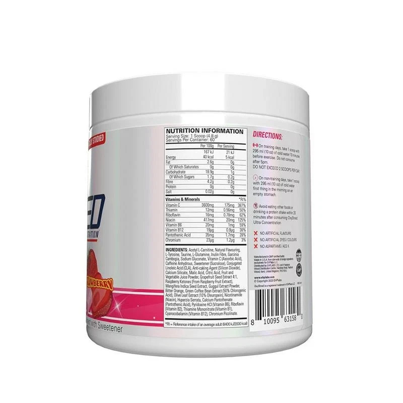 EHPlabs OxyShred Super Concentration Pre Workout Powder – 33 Serves, 150mg