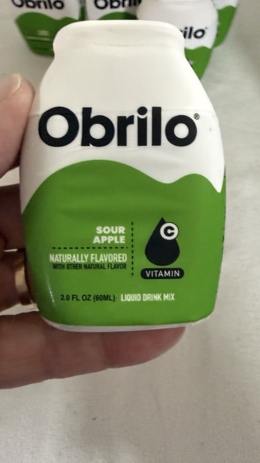 Obrilo Water Enhancer Liquid Flavoring Drops 2 Oz (Pack of 5), Sour Apple