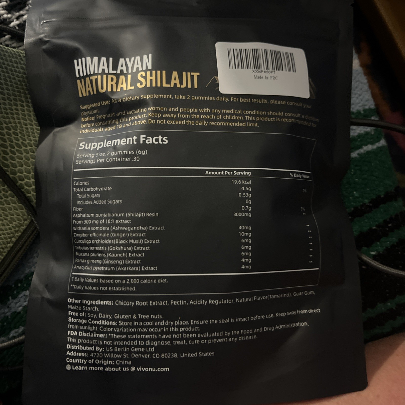 Pure Himalayan Shilajit Gummies No Added Sugar I 60 gummies High Potency
