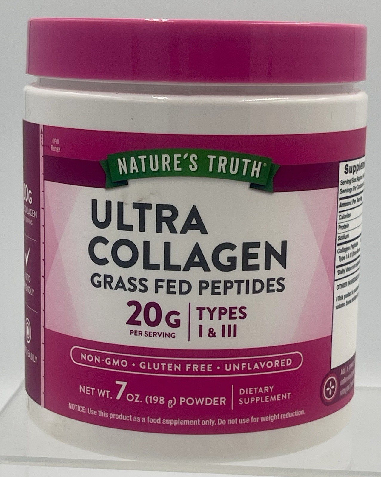 Nature’s Truth Ultra Collagen Peptides Powder Unflavored 7oz EXP 07/2029