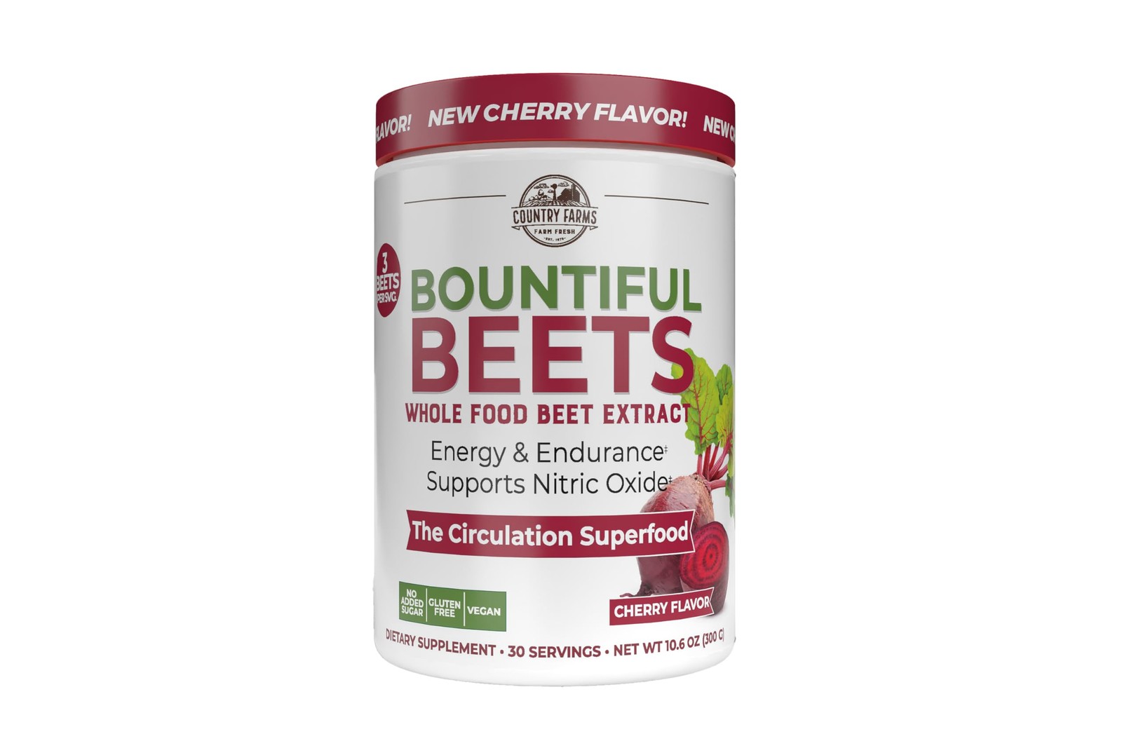 Beet Extract Superfood for Healthy Circulation and Energy Boost, Cherry