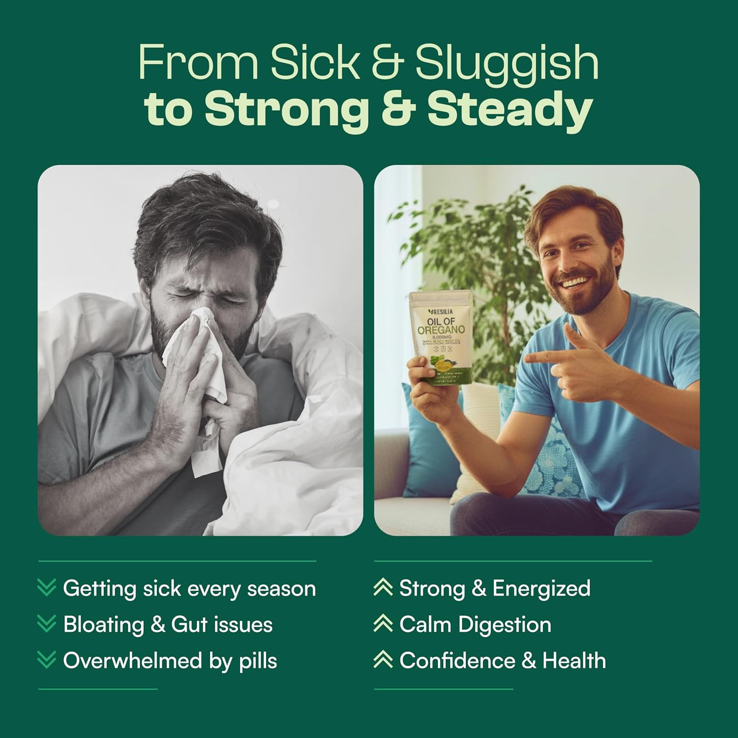 Support, in 2 Immune 1 Oil of Oregano & Black Seed Softgels with Carvacrol