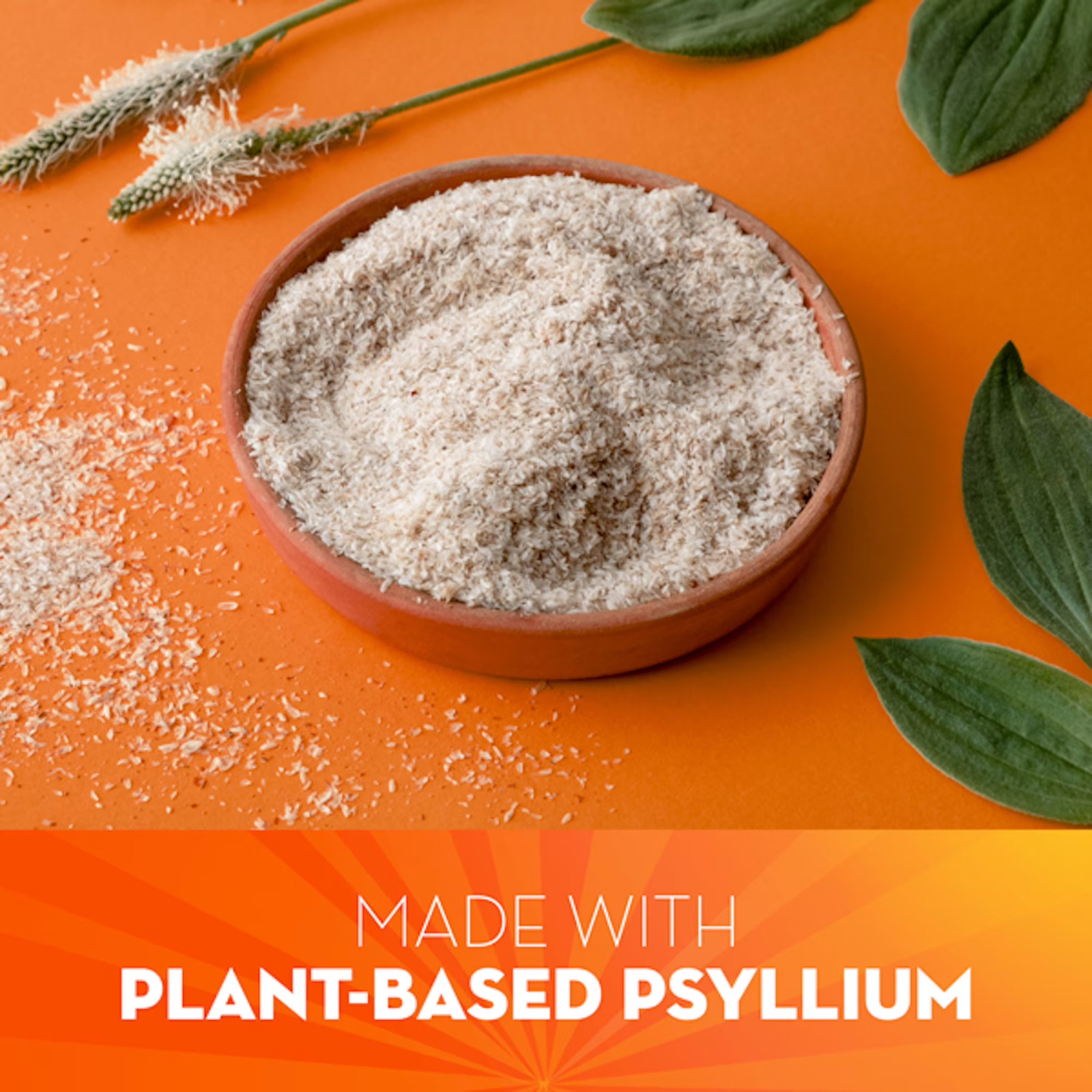 Metamucil Psyllium Fiber Powder Orange Real Sugar 114 Tbsp