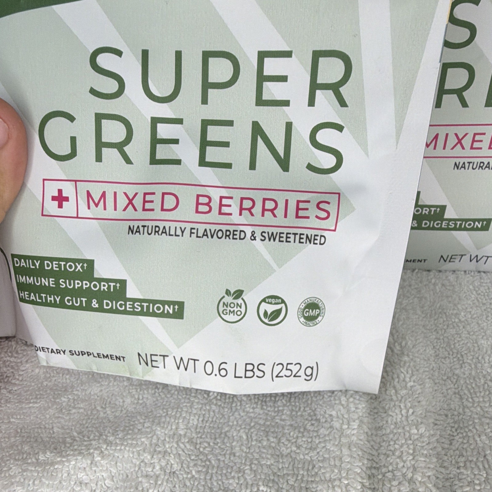 Transformation Super Greens Mixed Berries Powder Vegan Gluten Free 0.6lb 252g