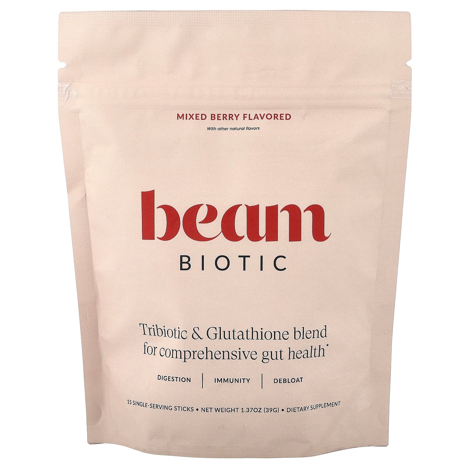 2 X Beam, Biotic, Mixed Berry, 15 Stick Packs, 0.09 oz (2.6 g) Each
