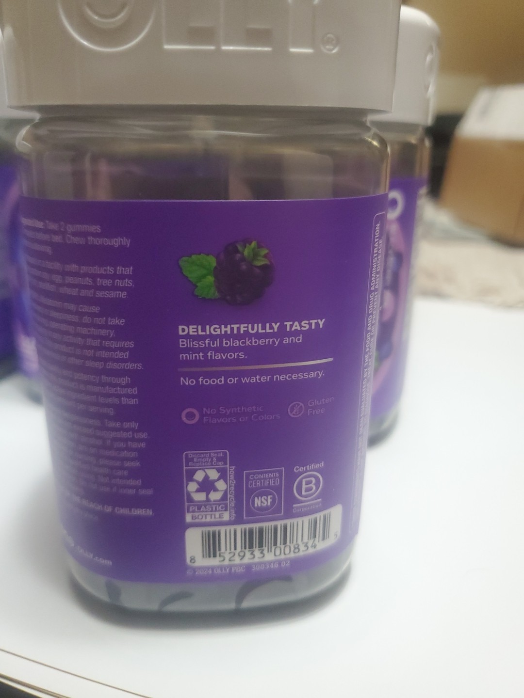 Olly Sleep Gummies 110ct Blackberry Flavor Free Shipping Exp 9/2026