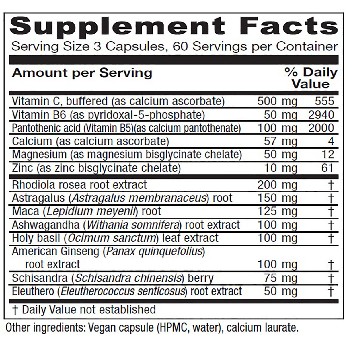 Vitanica, Adrenal Assist, Adrenal Support, Vegan, 180 Capsules