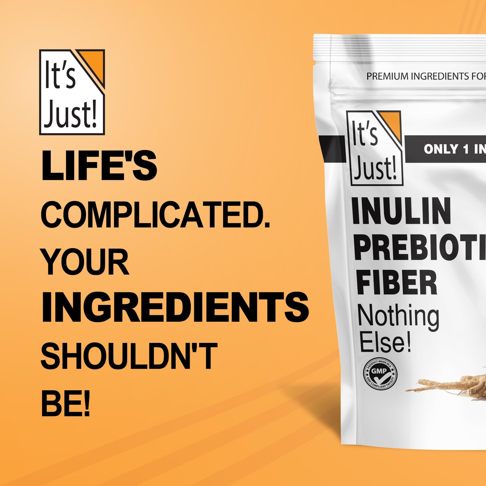 It’s Just! – Inulin Prebiotic Fiber, Water Soluble, 2 Pound (Pack of 1)