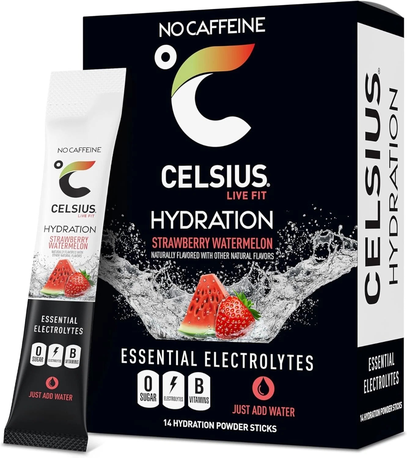 CELSIUS HYDRATION Strawberry Watermelon Flavor, Essential Electrolyte Hydration