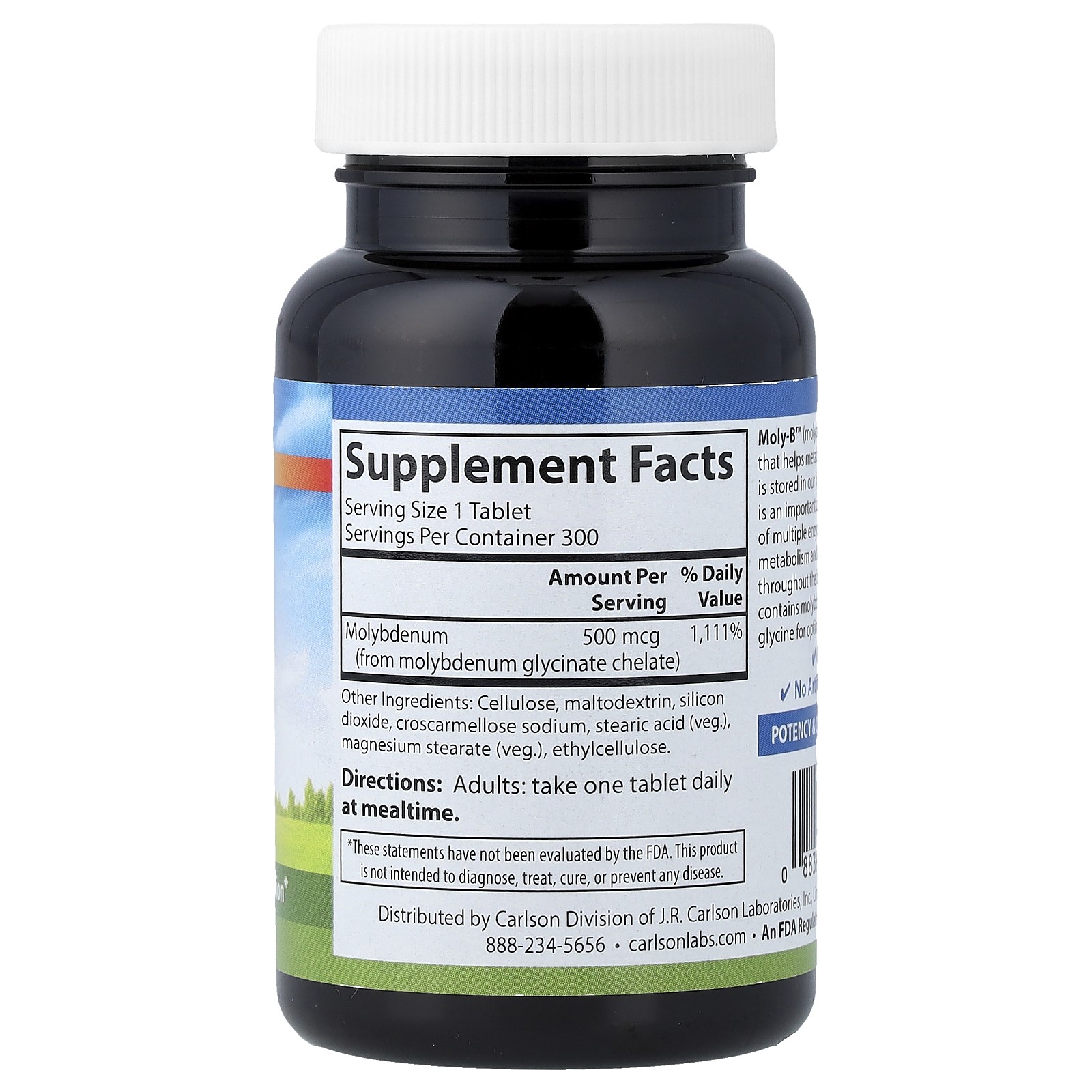 Moly·B, Chelated Molybdenum, 300 Vegetarian Tablets