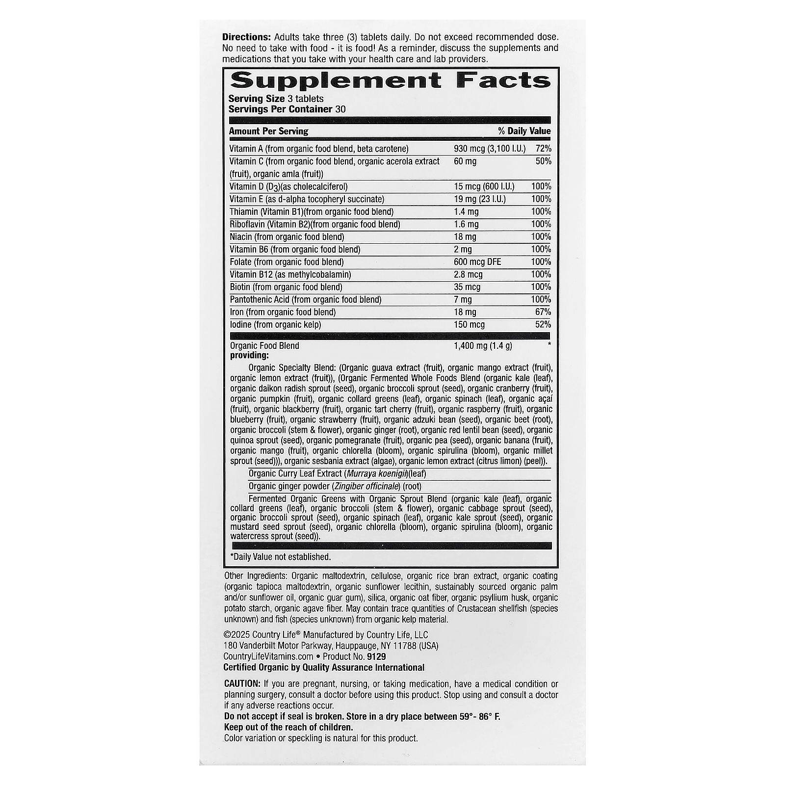 Realfood Organics®, Prenatal, 90 Easy-to-Swallow Tablets