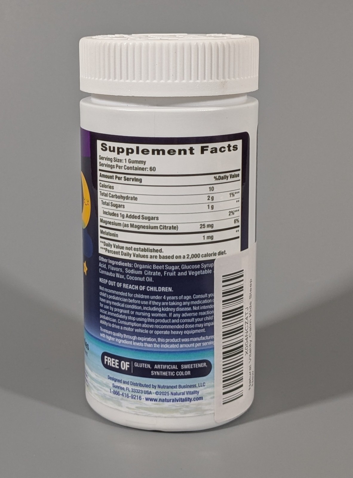 Kids Calm Sleep Gummies Magnesium Melatonin 60ct Nighttime Berry 9/2026 Exp