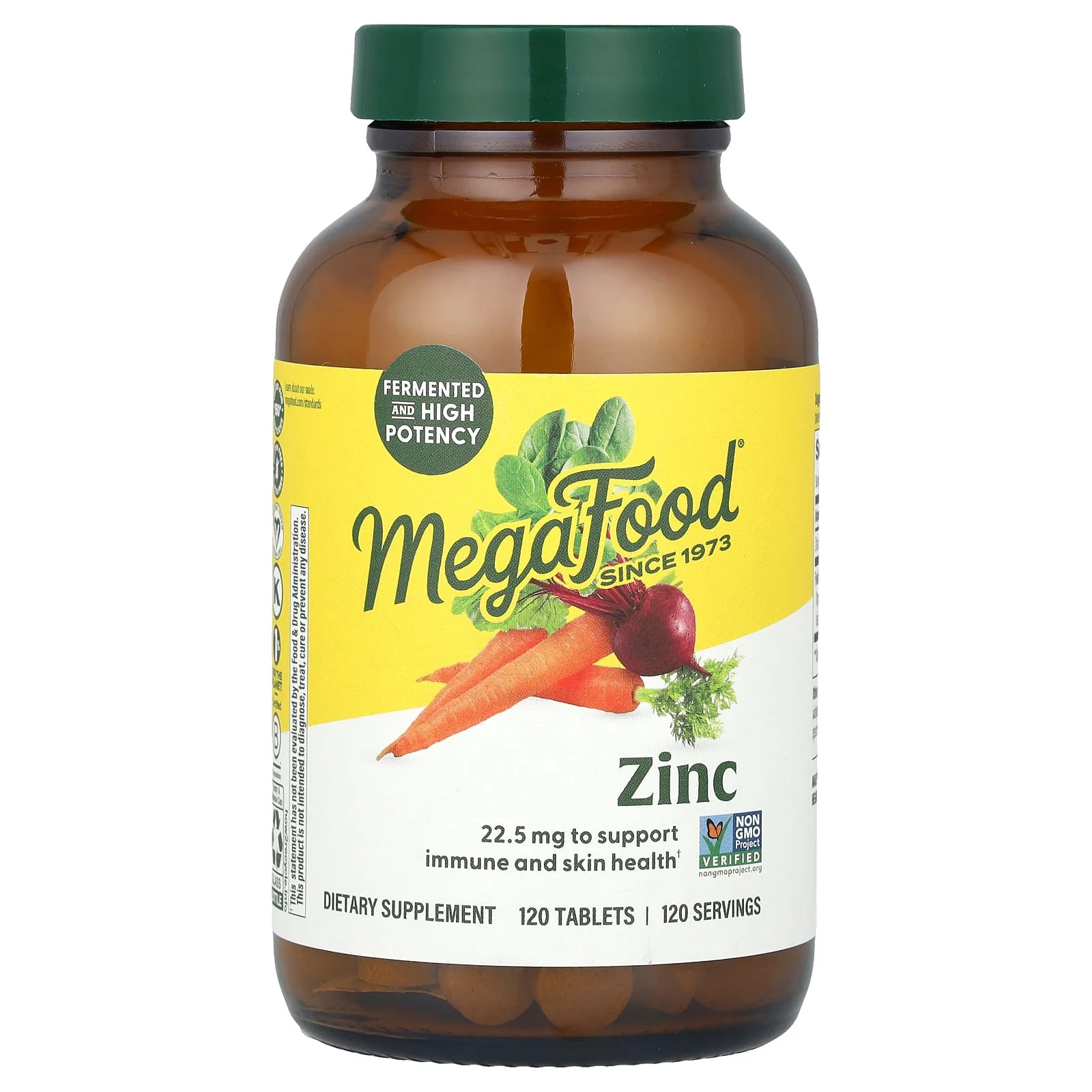2 X MegaFood, Zinc, 22.5 mg, 120 Tablets