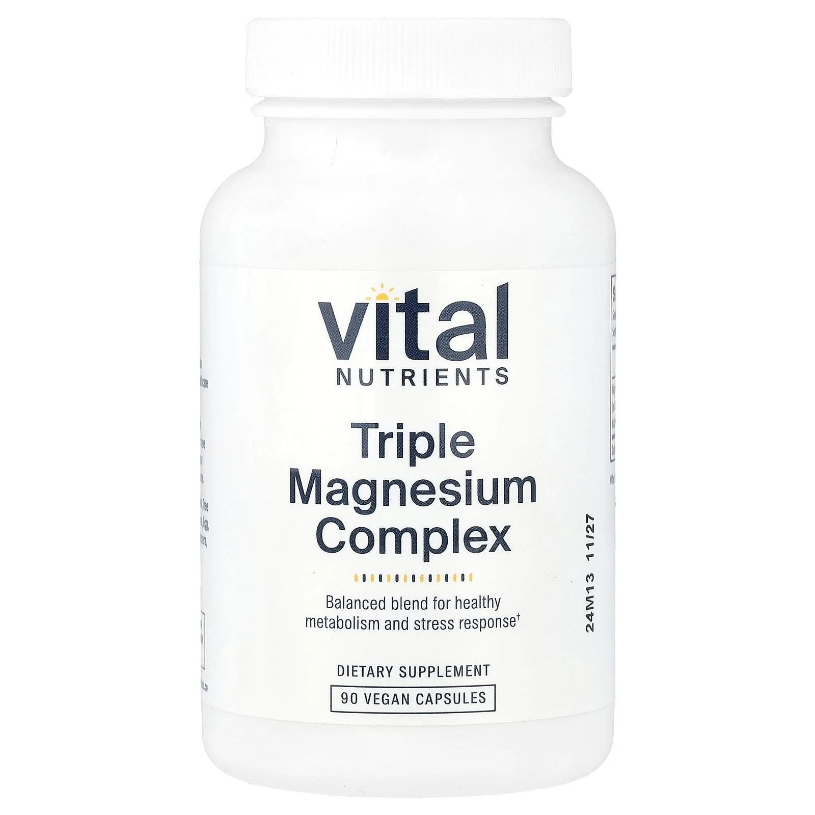 2 X Vital Nutrients, Triple Magnesium Complex, 90 Vegan Capsules (250 mg per Ca