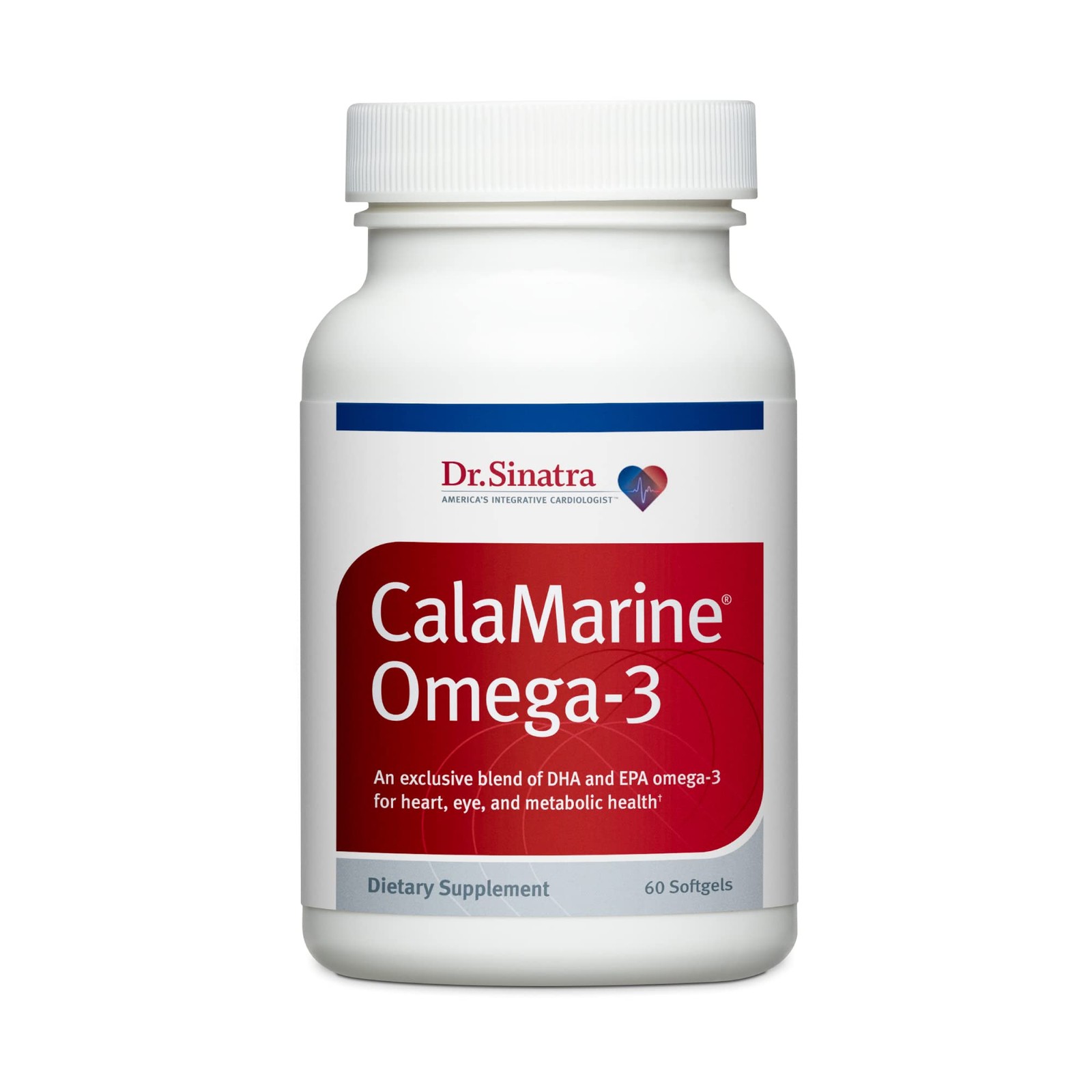 Dr. Sinatra CalaMarine Omega 3 Supplement with DHA and EPA, Clinical Grade for