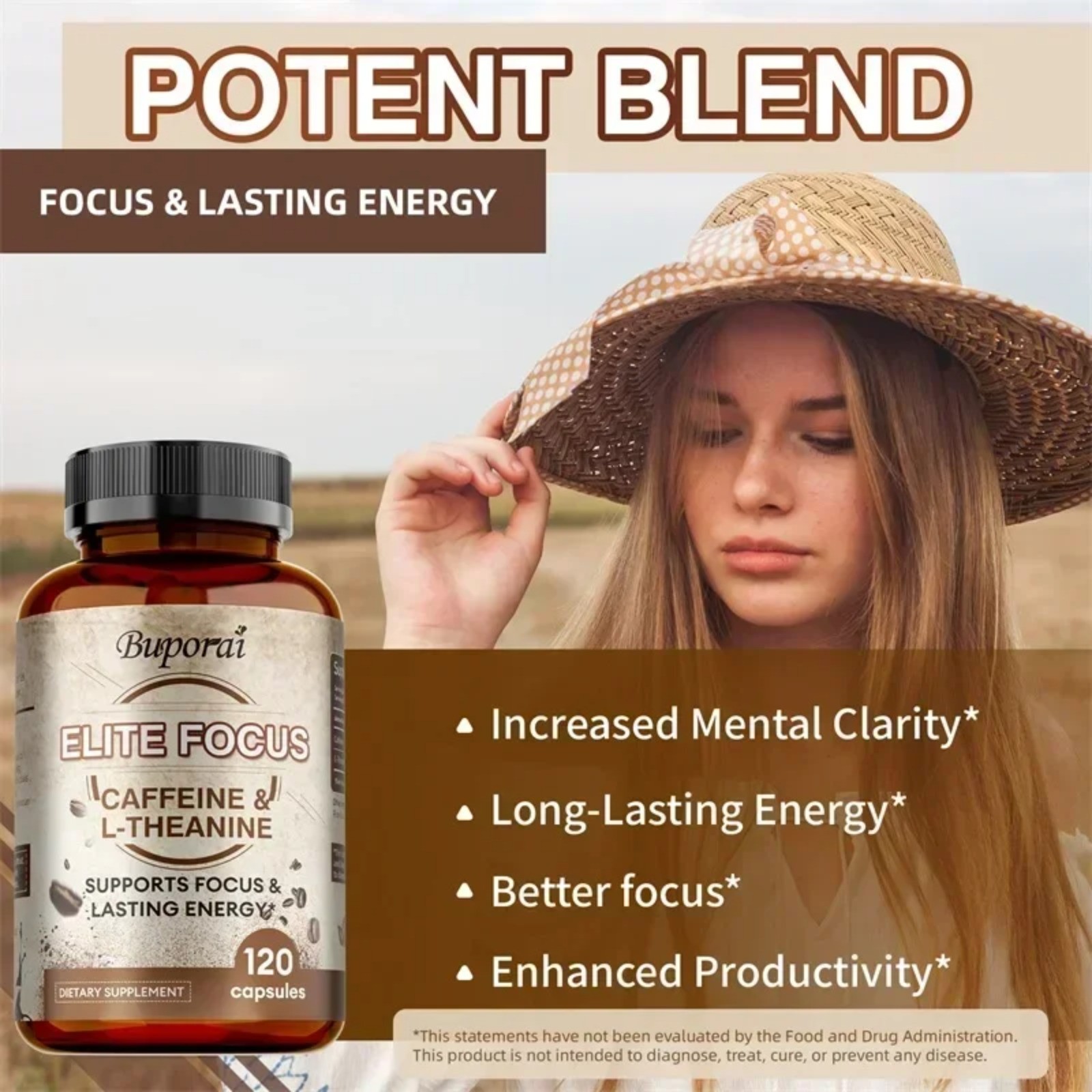 Elite Focus 240pcs – Brain Health, Reduce Fatigue, Enhance Memory and Focus