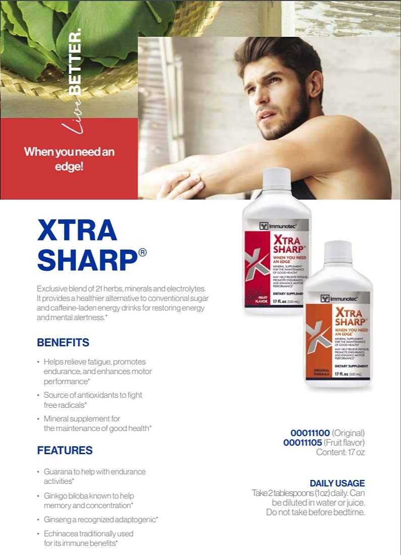Xtra-Sharp Fruit Flavor Immunity Booster – Natural Energy & Focus Supplement