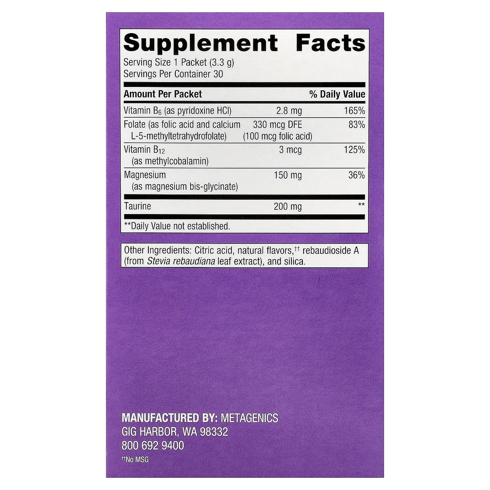 2 X Metagenics, MetaRelax�, Orange Citrus, 30 Packets, 0.11 oz (3.3 g) Each
