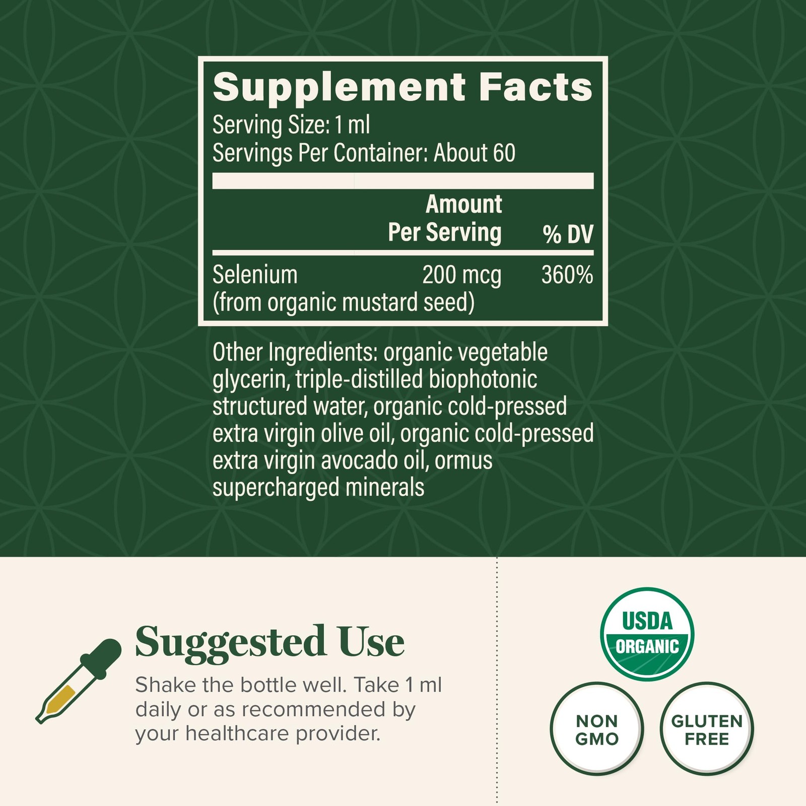 Global Healing Center Selenium 200mcg, Selenium Supplement Drops with Organi…