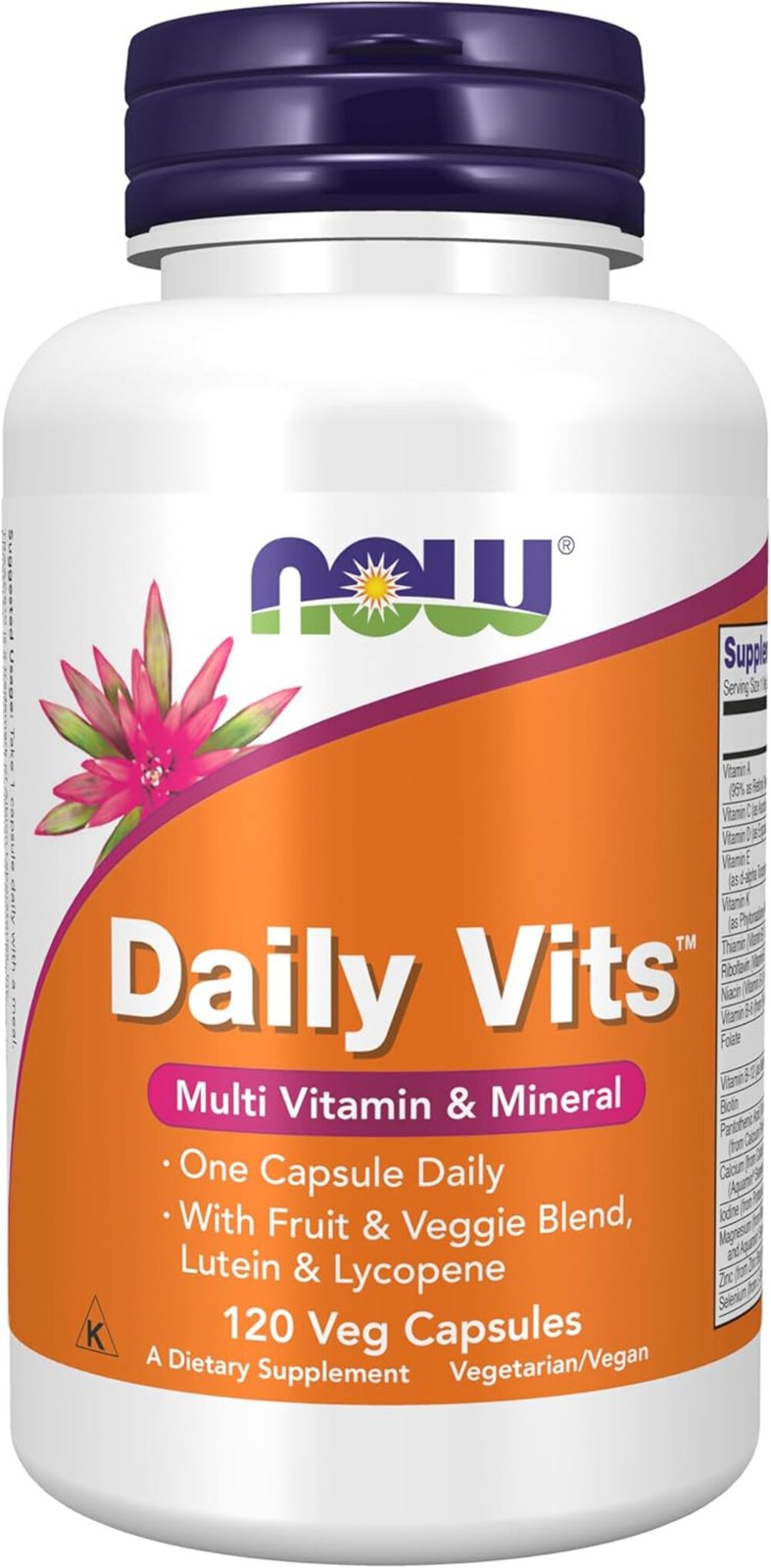 NOW Foods Supplements, Daily Vits™ with Fruit & Veggie Blend, 120 Veg Capsules