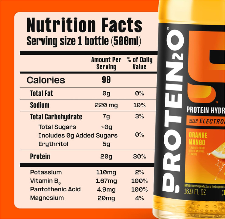 Protein2o Clear Whey Protein & Electrolyte Drink, Variety Pack, 12 Bottles