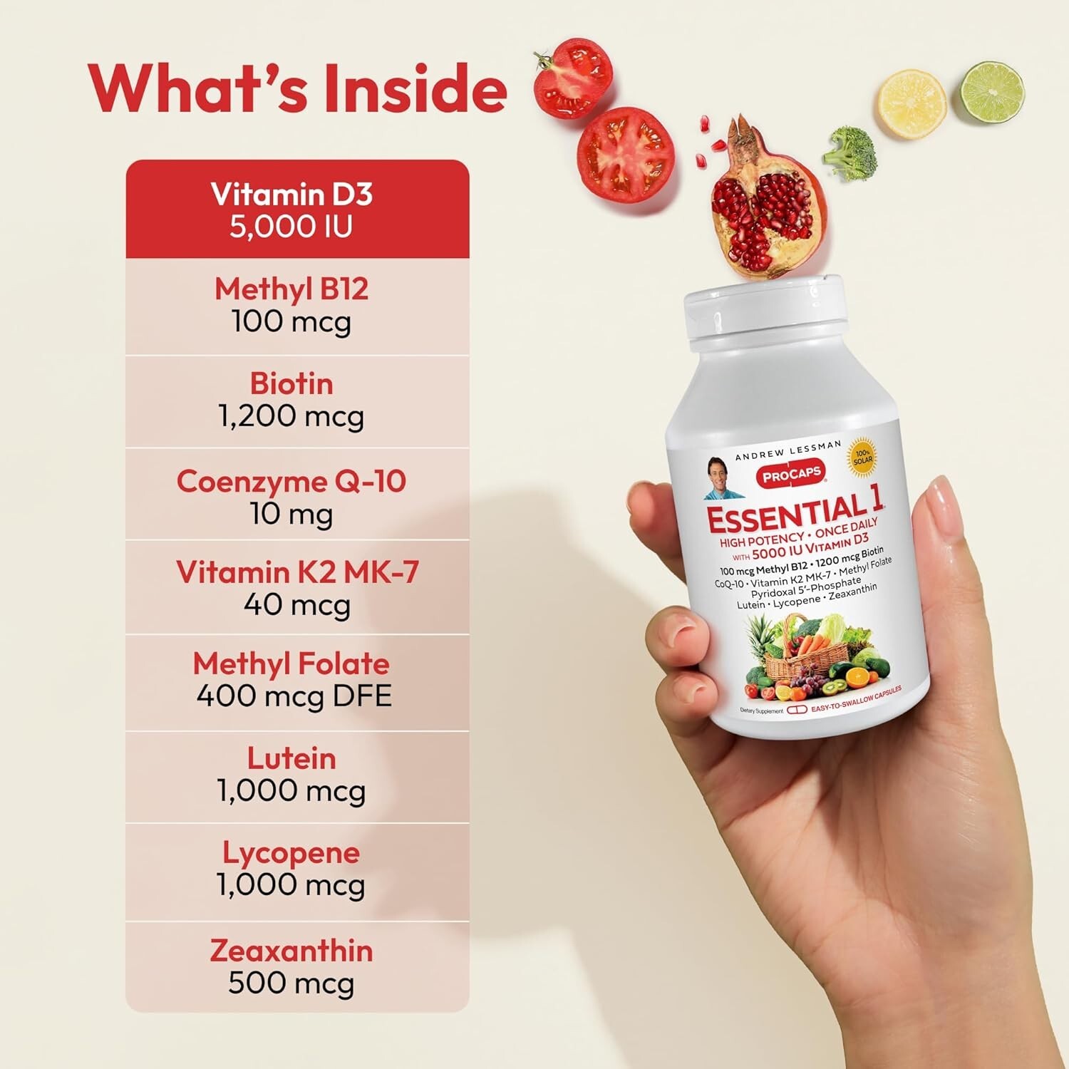 Ultra-Mild Essential-1 Multivitamin with 100 mcg Methyl B12 & CoQ10 – 60 Caps