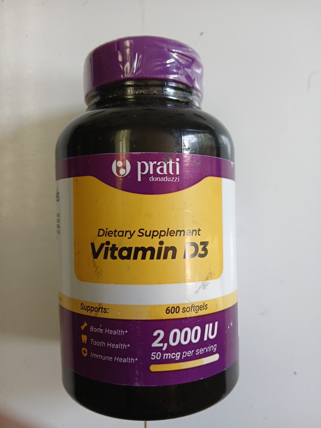 Prati Donaduzzi Vitamin D3 50 mcg. 2000 IU 600 Softgels Exp 09/2026
