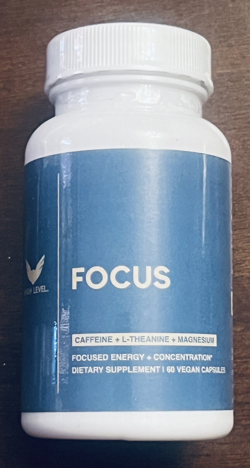 NEW High Level FOCUS 60 VEGAN Capsules CAFFEINE L-THEANINE MAGNESIUM Supplement