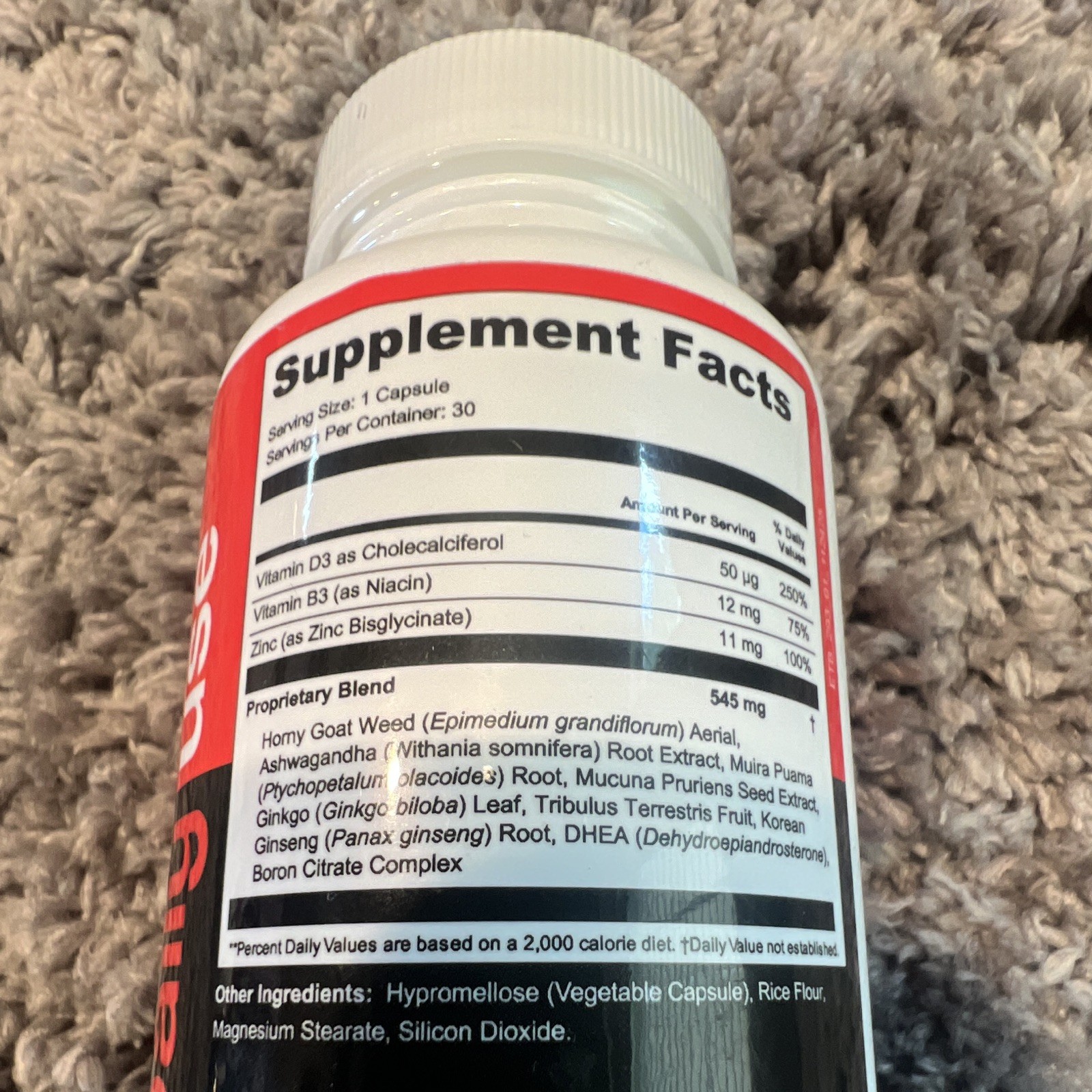 Testo Dark Premium Line Men’s Health Supplement 30 Veg Caps Exp 6/2025