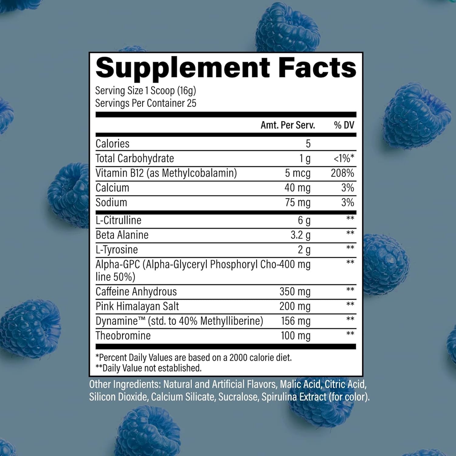 RAW Pre-Workout Powder, Essential CHARGED (Blue Rathberry) – Preworkout Suppleme