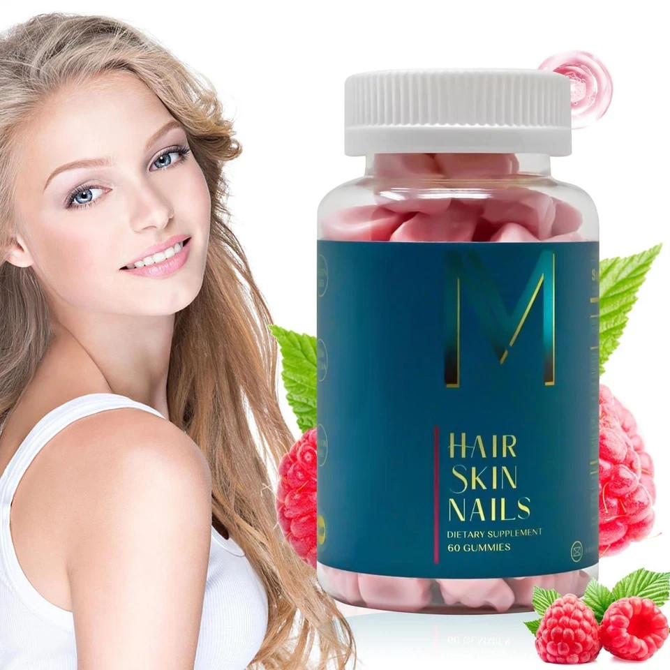 WEEM Hair Skin Nails Gummies Vegan Biotin Vitamins For Healthy Growth Pack of 1