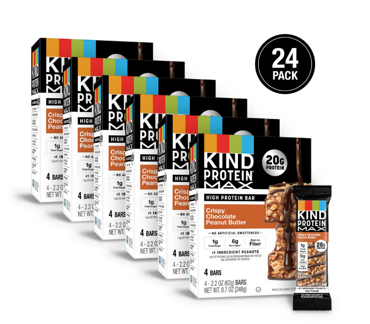 KIND Protein MAX Crispy Chocolate Peanut Butter Bars 6 Pack