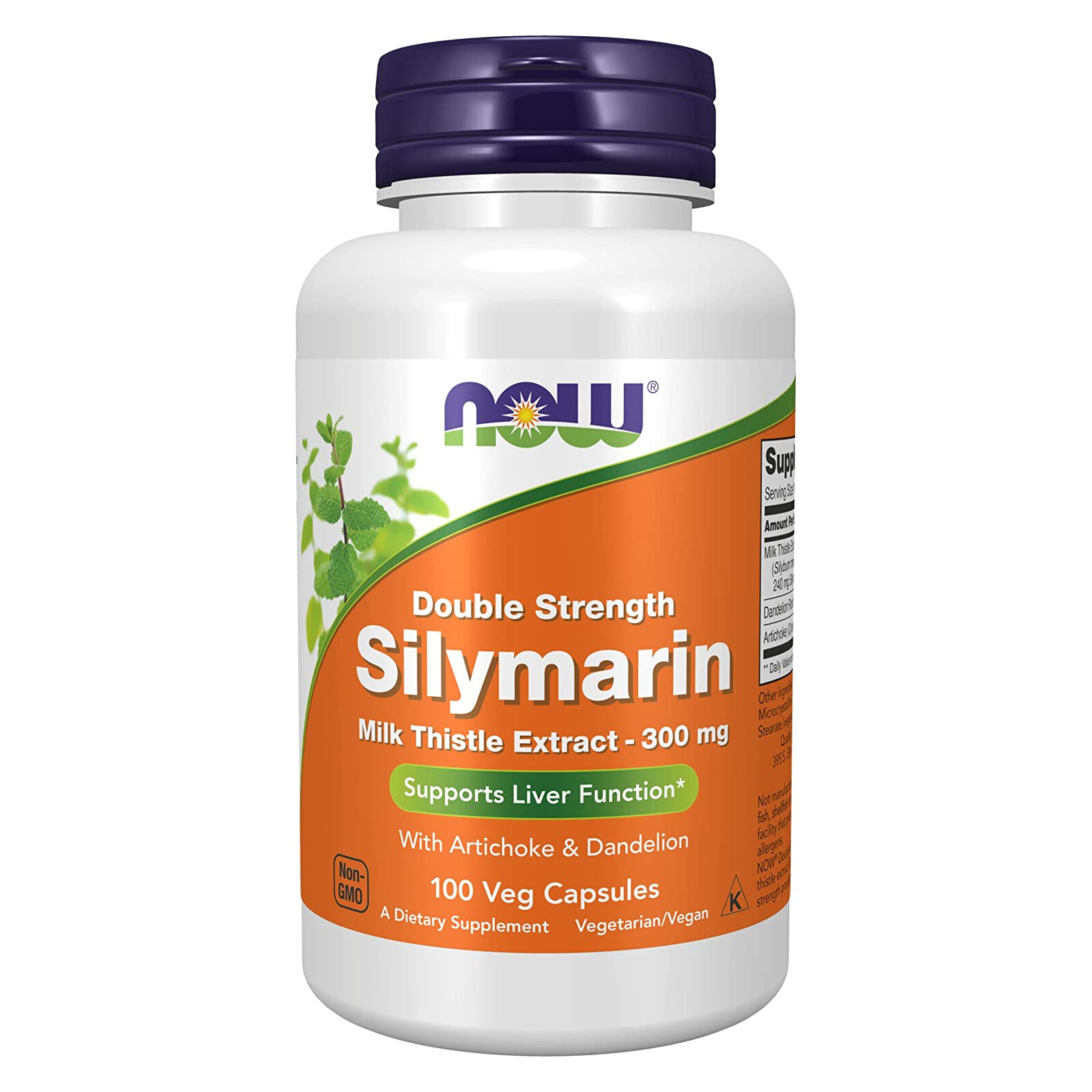 NOW FOODS Milk Thistle Extract Double Strength 300 mg 100 Veg Capsules
