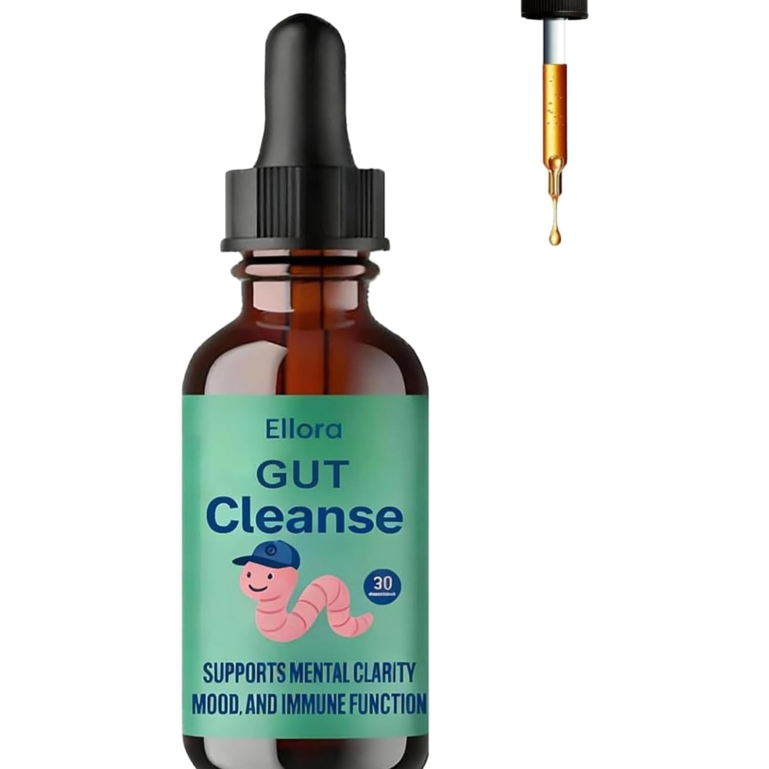Gut Cleanse Drops with Black Walnut Hull, Wormwood, Clove, Oregano & Licorice…