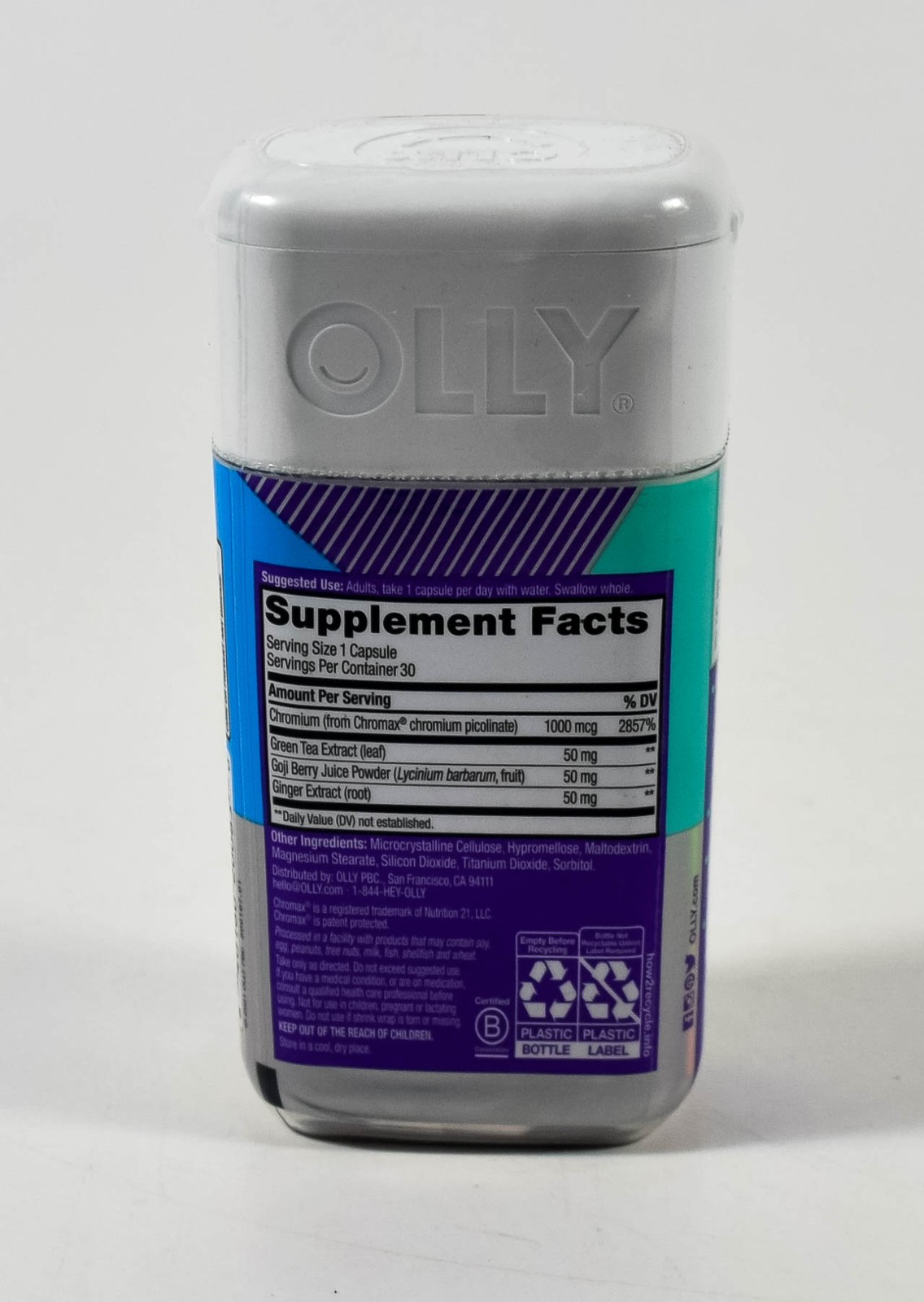 Olly COMBAT CRAVINGS Supports Metabolism 30 capsules Chromium goji berry 09/2026