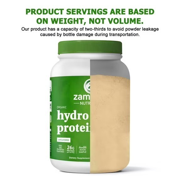 Zammex Organic Pea Protein Powder Protein from Plants, natural (2.62LBS) – NEW!!