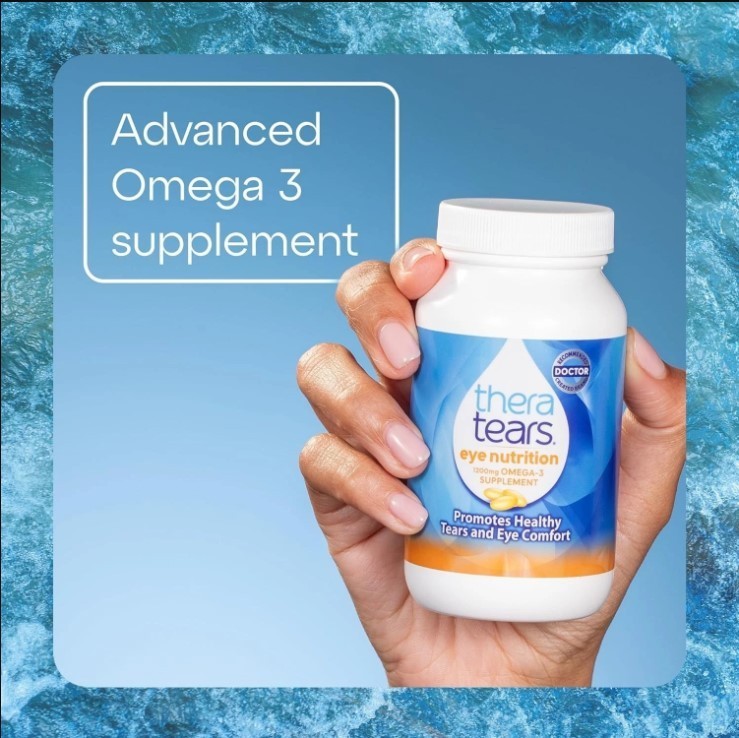 TheraTears Eye Nutrition 1200mg Omega-3 Softgels – Advanced Vision Support – 90