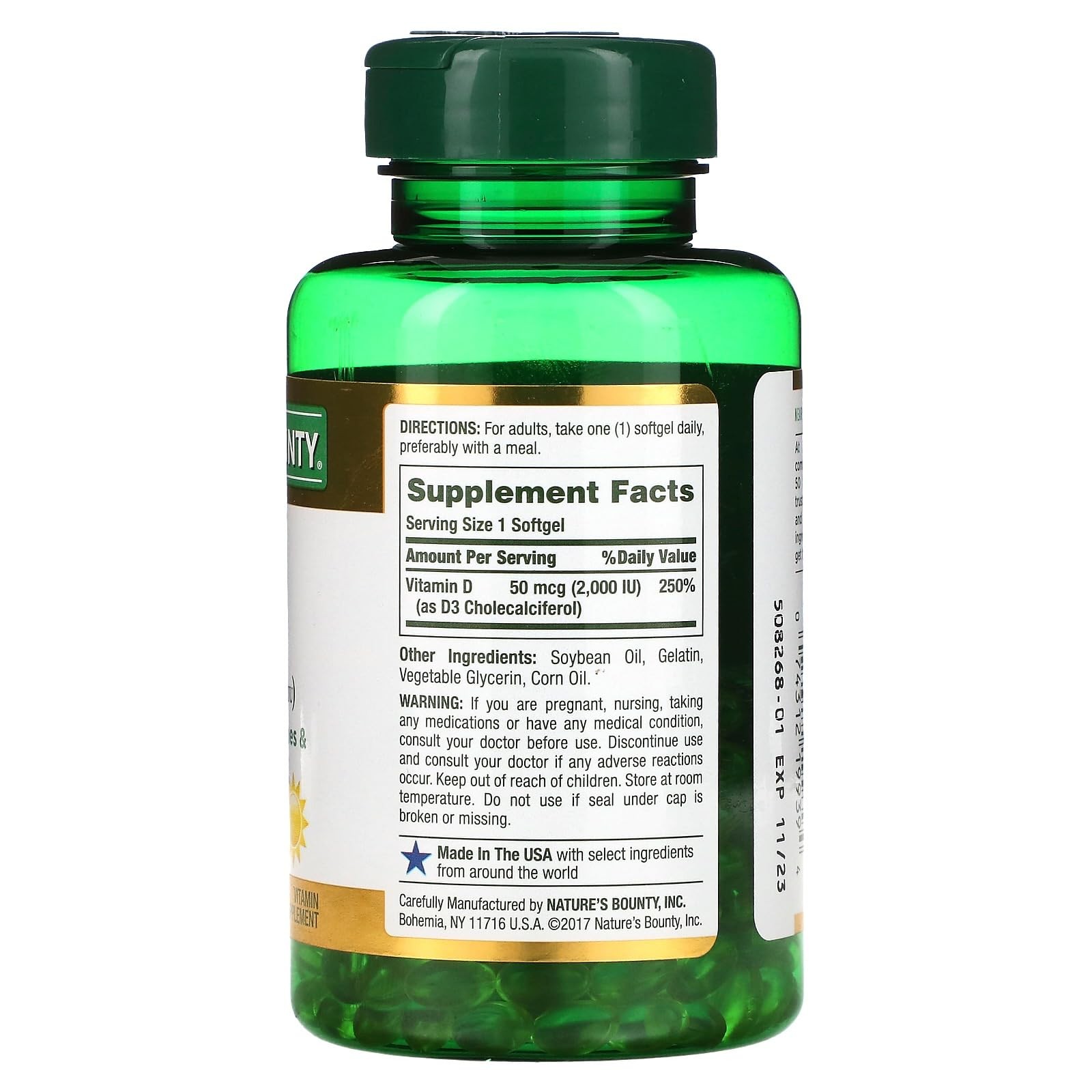 Vitamin D3 240 Count Pack Of 2 Supports Strong Bones Immune System Health
